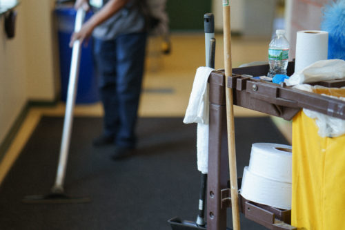 ACCSES NJ with Janitorial Equipment at a Jobsite